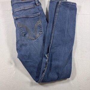 Hollister High-Rise Super Skinny Jeans Juniors Size 3S 26x26 Blue Distressed